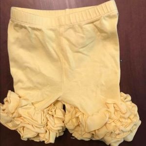 Yellow Ruffle shorts